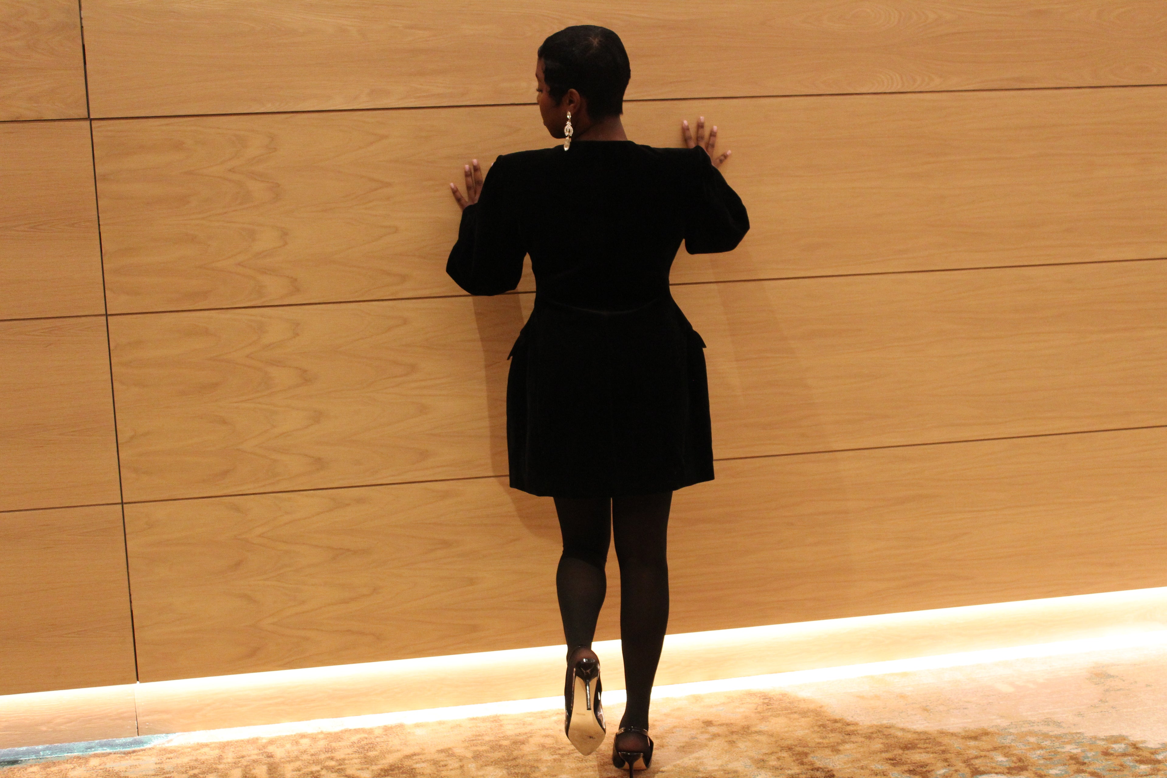 Velvet Luxe Double-Breasted Dress